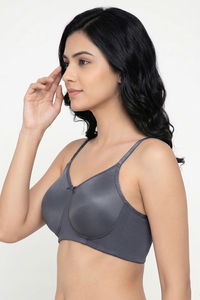 Zivame Padded Non Wired 3/4th Coverage Tshirt Bra - Folkstone Grey — thumbnail 5